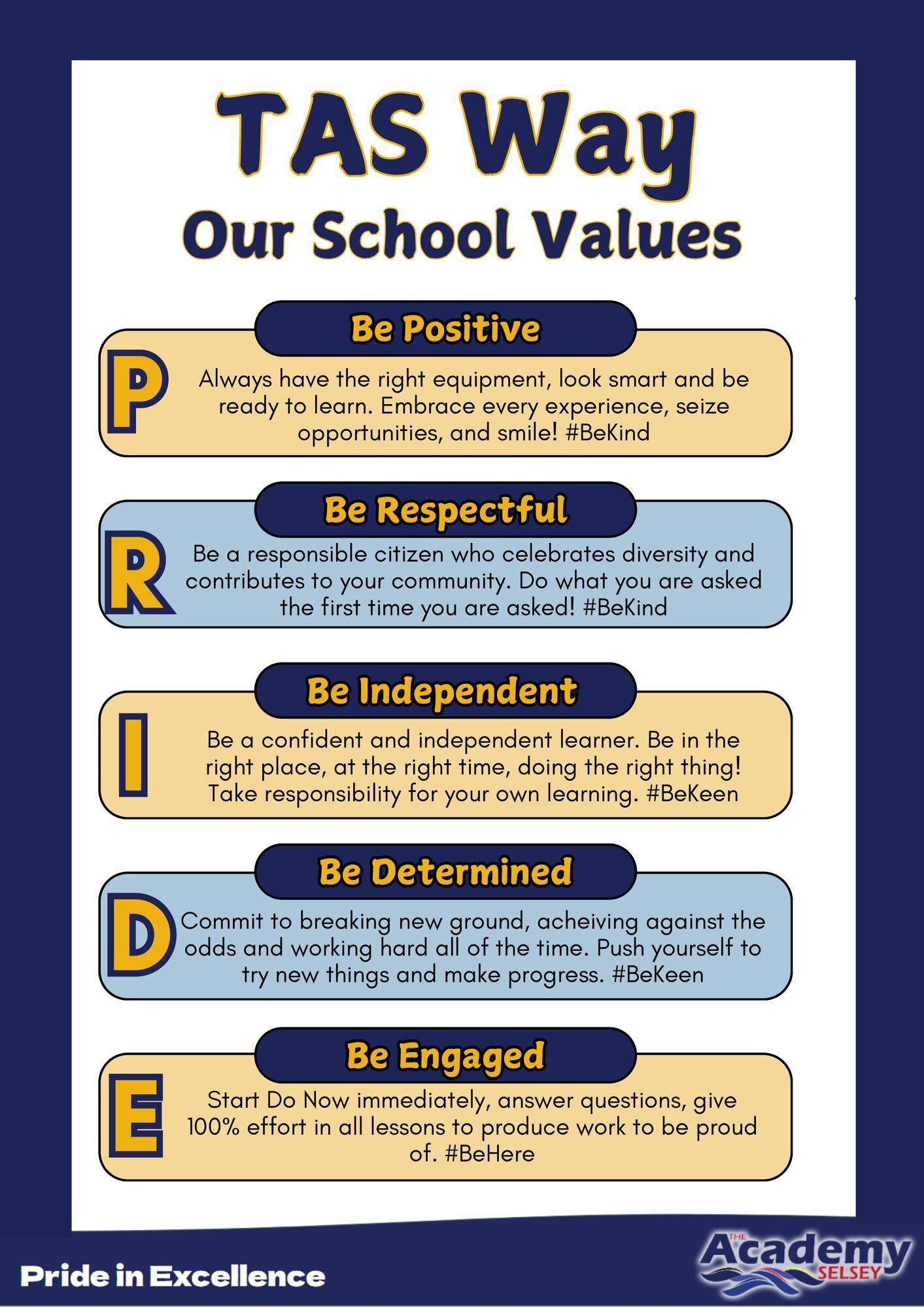 Tas way our school values page 0001